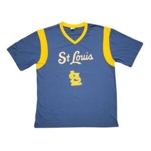 St Louis Rams Kurt Warner 13 Retro Jersey T-SHIRT Mens XL Blue Yellow